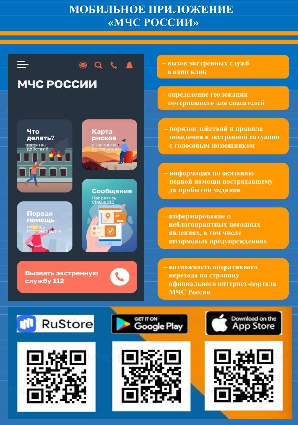 Разработано мобильное приложение «МЧС России».